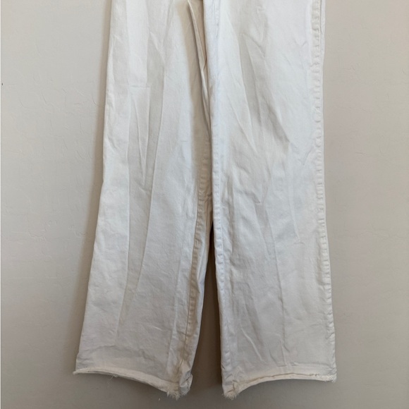 Marine Layer Bridget Full Length Raw Hem Pants Trousers High Waisted Wide Leg 4 - Picture 5 of 11